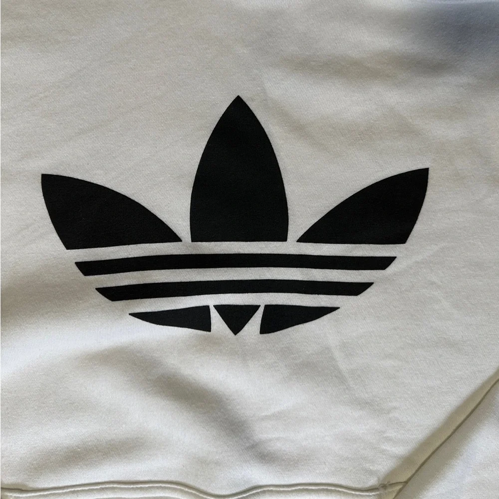 Adidas Originals Trefoil Hoodie – Black Logo on White – Size M – NWT - Picture 2 of 6